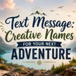 2300 Text Message Creative Names for Your Next Adventure