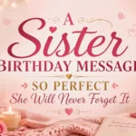 A Sister Birthday Message So Perfect She Will Never Forget It