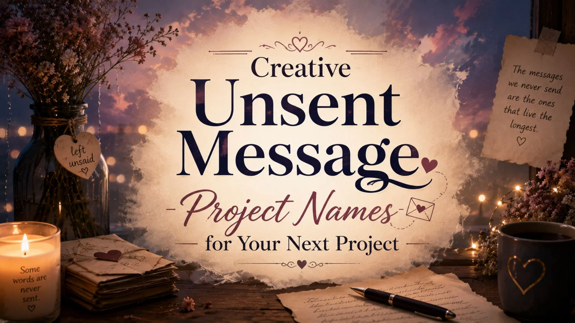 Creative Unsent Message Project Names for Your Next Project