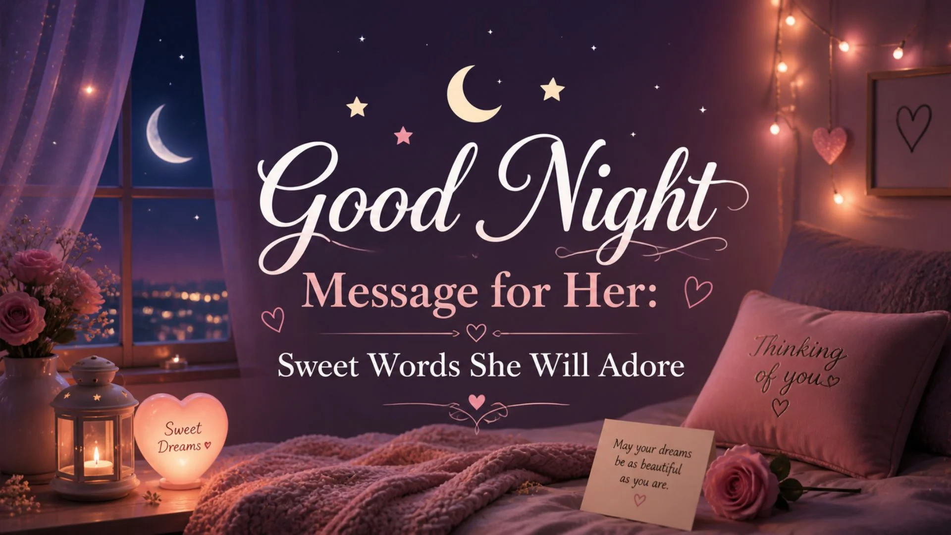 Good Night Message for Her Sweet Words She Will Adore