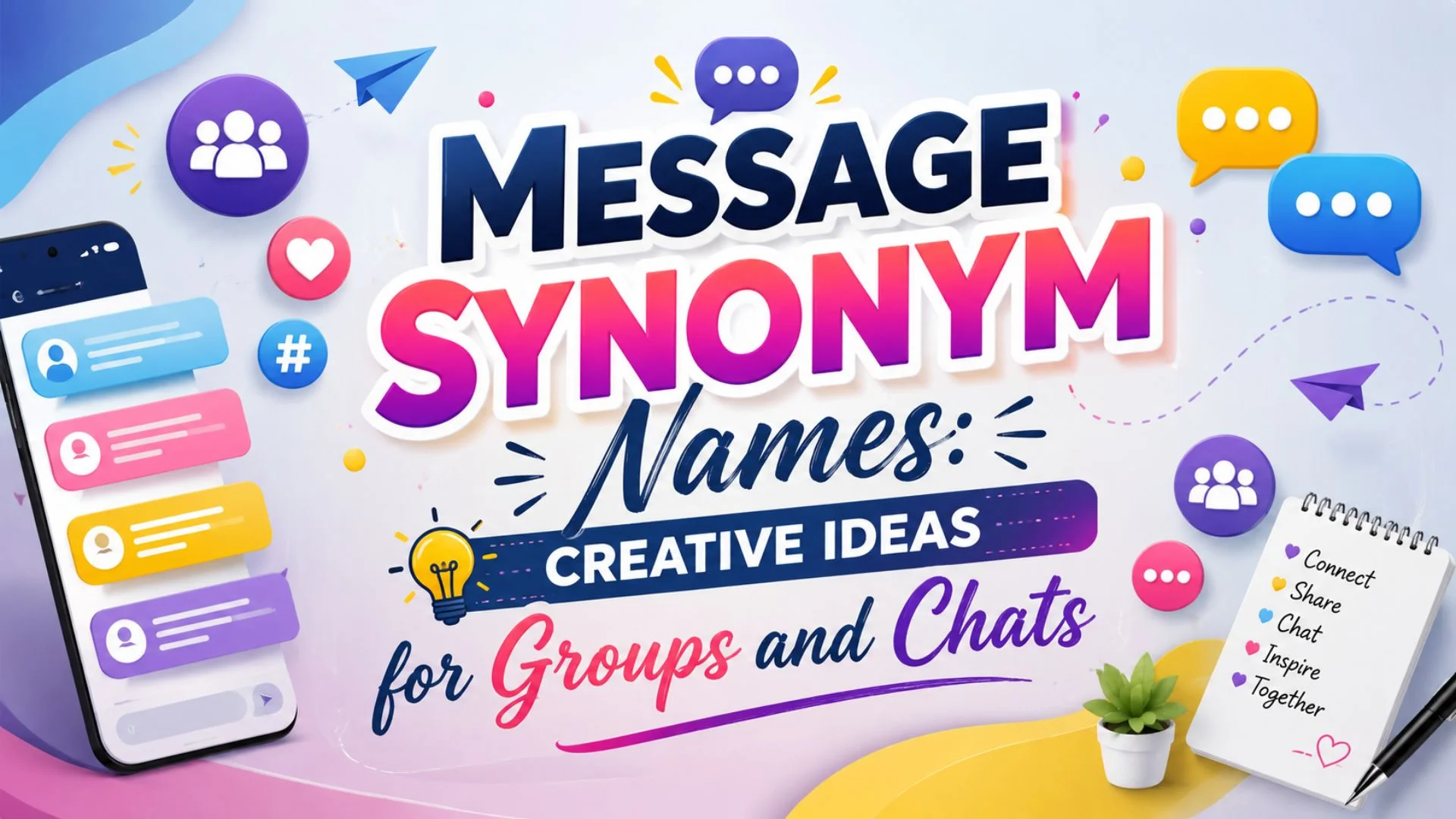 Message Synonym Names Creative Ideas for Groups and Chats