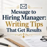 Message to Hiring Manager Writing Tips That Get Results