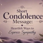 Short Condolence MessageHeartfelt Ways to Express Sympathy