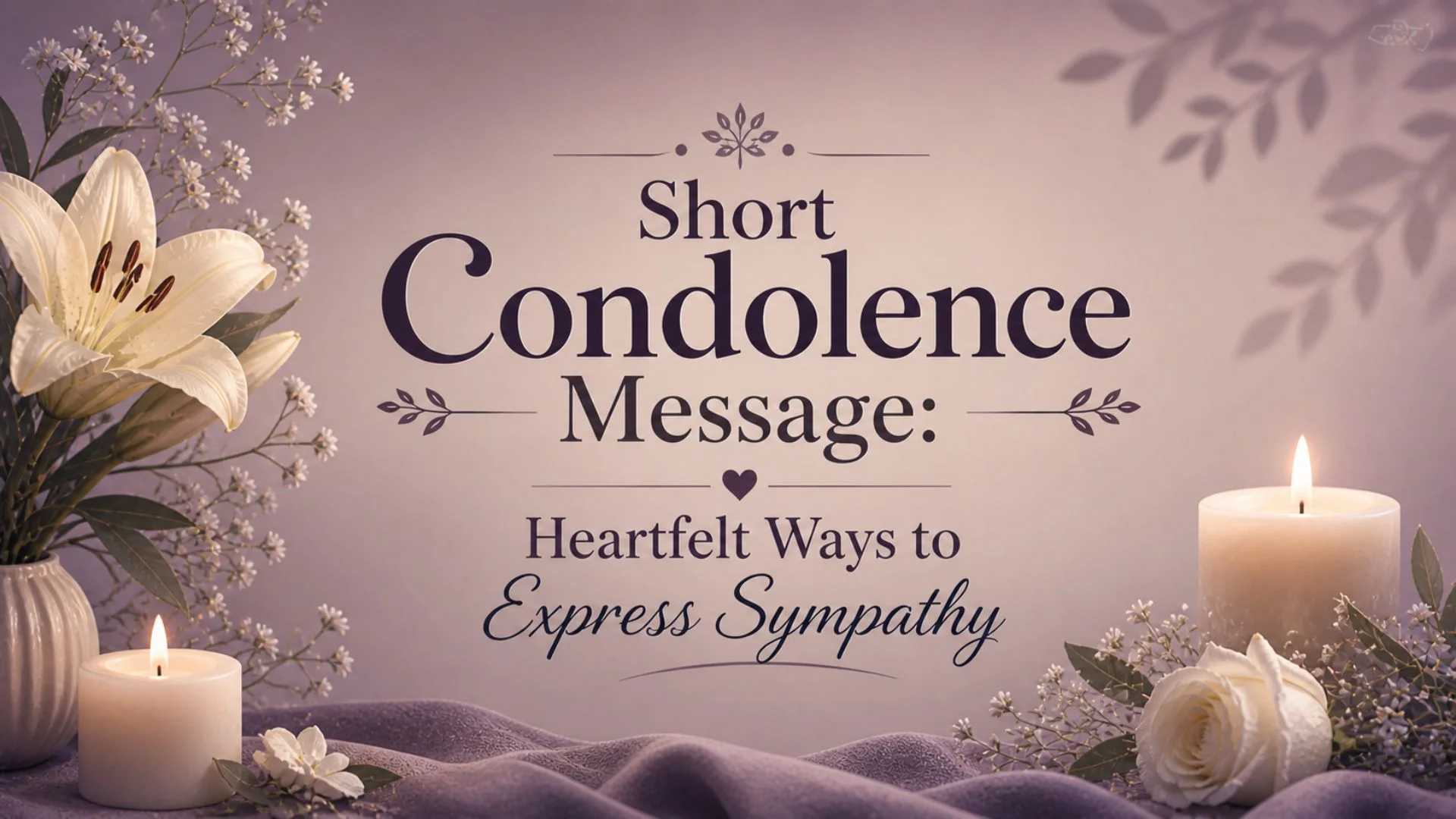 Short Condolence MessageHeartfelt Ways to Express Sympathy