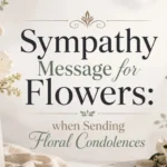 Sympathy Message for Flowers when Sending Floral Condolences