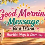 Good Morning Message for a Friend Heartfelt Ways to Start Day