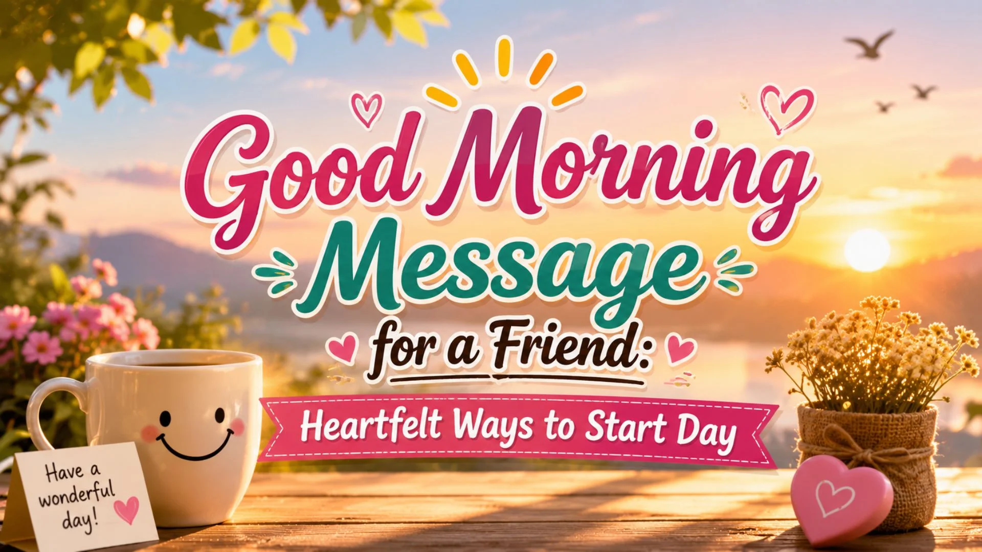 Good Morning Message for a Friend Heartfelt Ways to Start Day