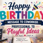 Happy Birthday Message to Coworker Professional to Playful Ideas