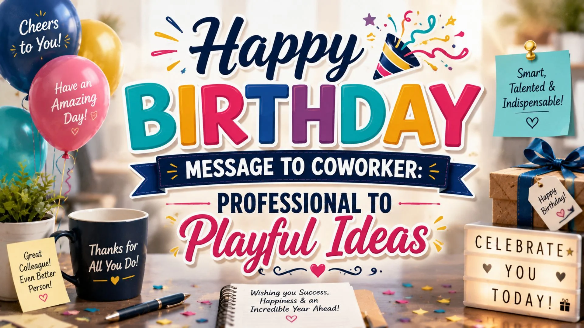 Happy Birthday Message to Coworker Professional to Playful Ideas