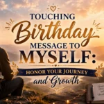 Touching Birthday Message to Myself Honor Your Journey and Growth