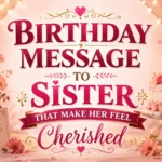 Birthday Message to Sister That Make Her Feel Cherished