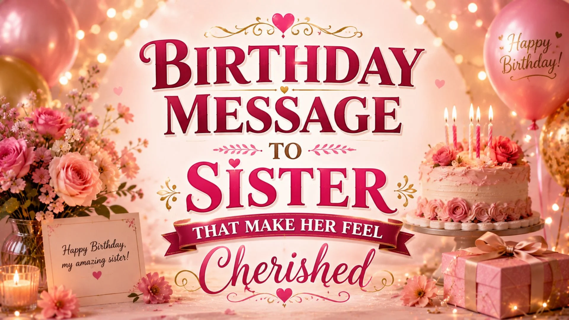 Birthday Message to Sister That Make Her Feel Cherished