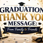 Graduation Thank You Message From Family to Friends