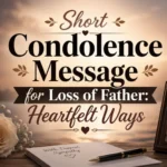 Short Condolence Message for Loss of Father Heartfelt Ways