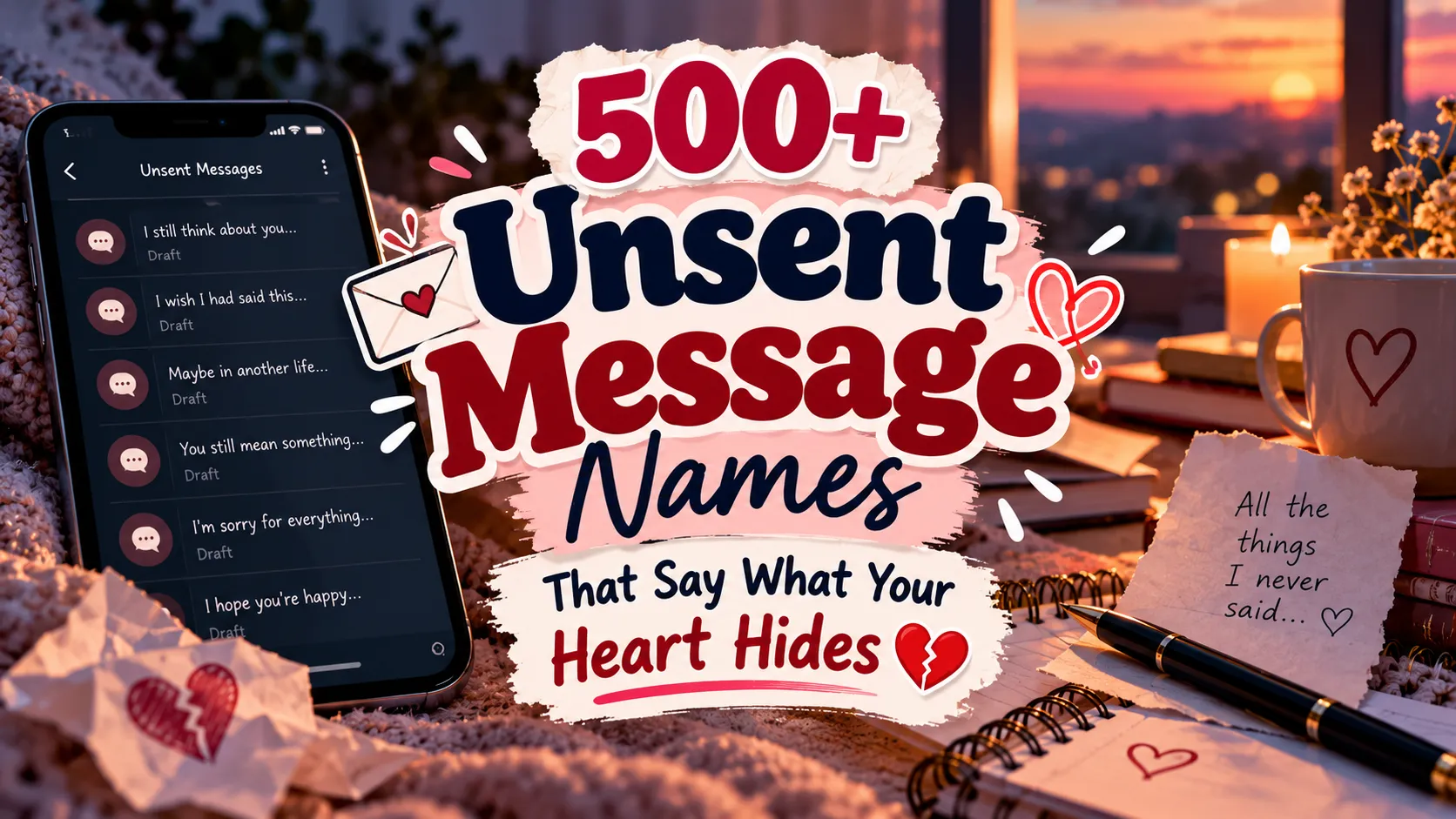 500+ Unsent Message Names That Say What Your Heart Hides 💔