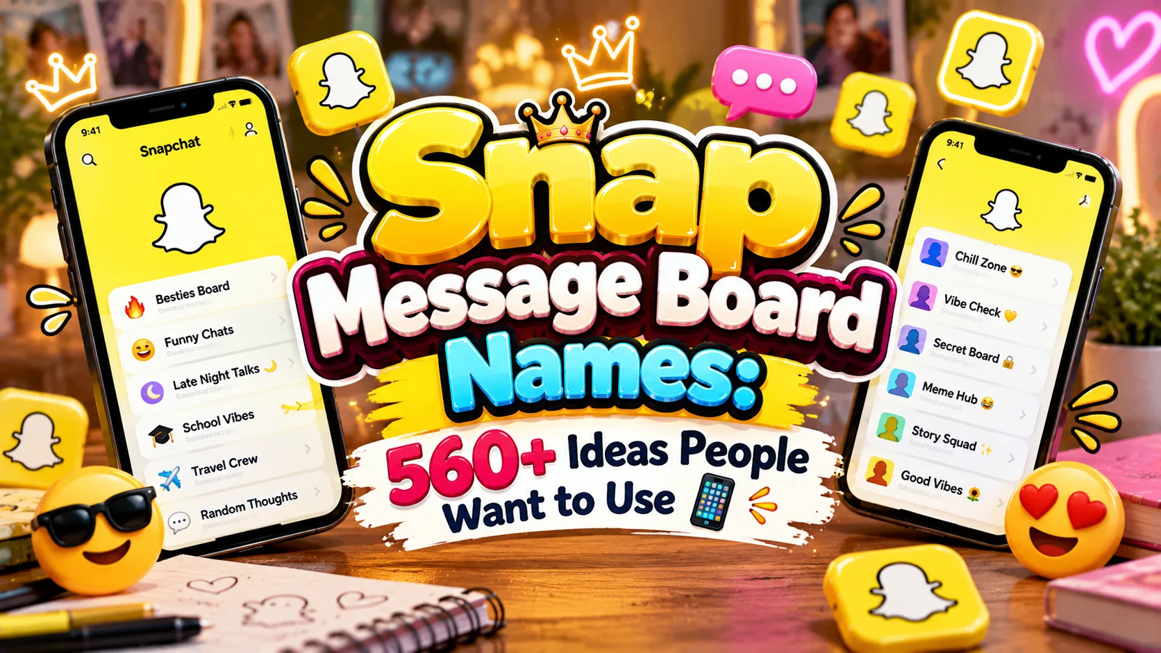 Snap Message Board Names 560+ Ideas People Want to Use 📱