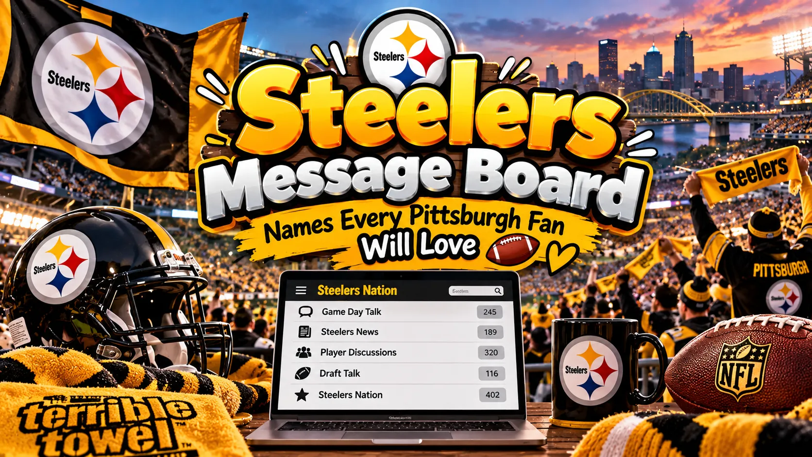 Steelers Message Board Names Every Pittsburgh Fan Will Love 🏈